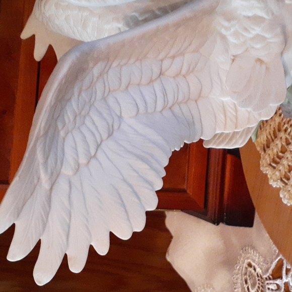 👉*VINTAGE* HOMCO WINGED SWAN MASTERPIECE FIGURINE with 👉ORIGINAL BASE & BOX - Picture 11 of 16